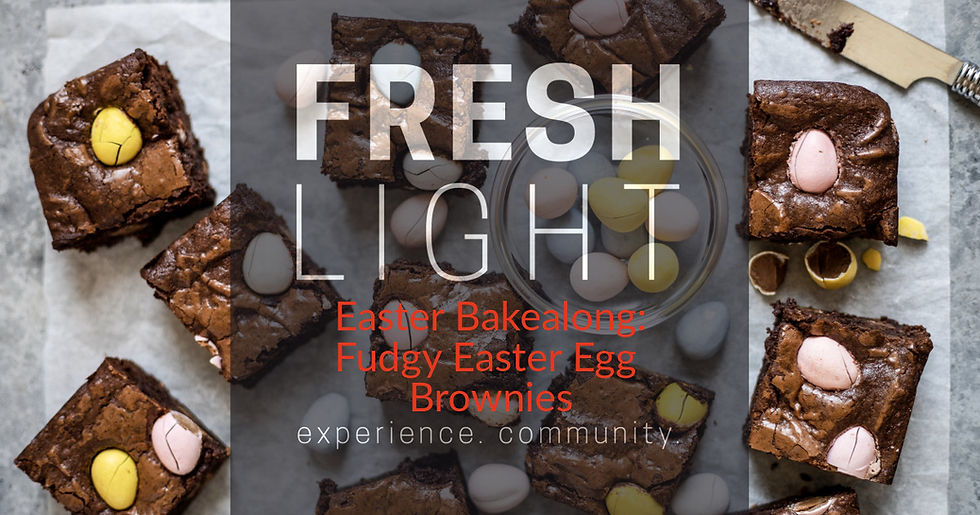 Easter Bakealong: Fudgy Easter Egg brownies