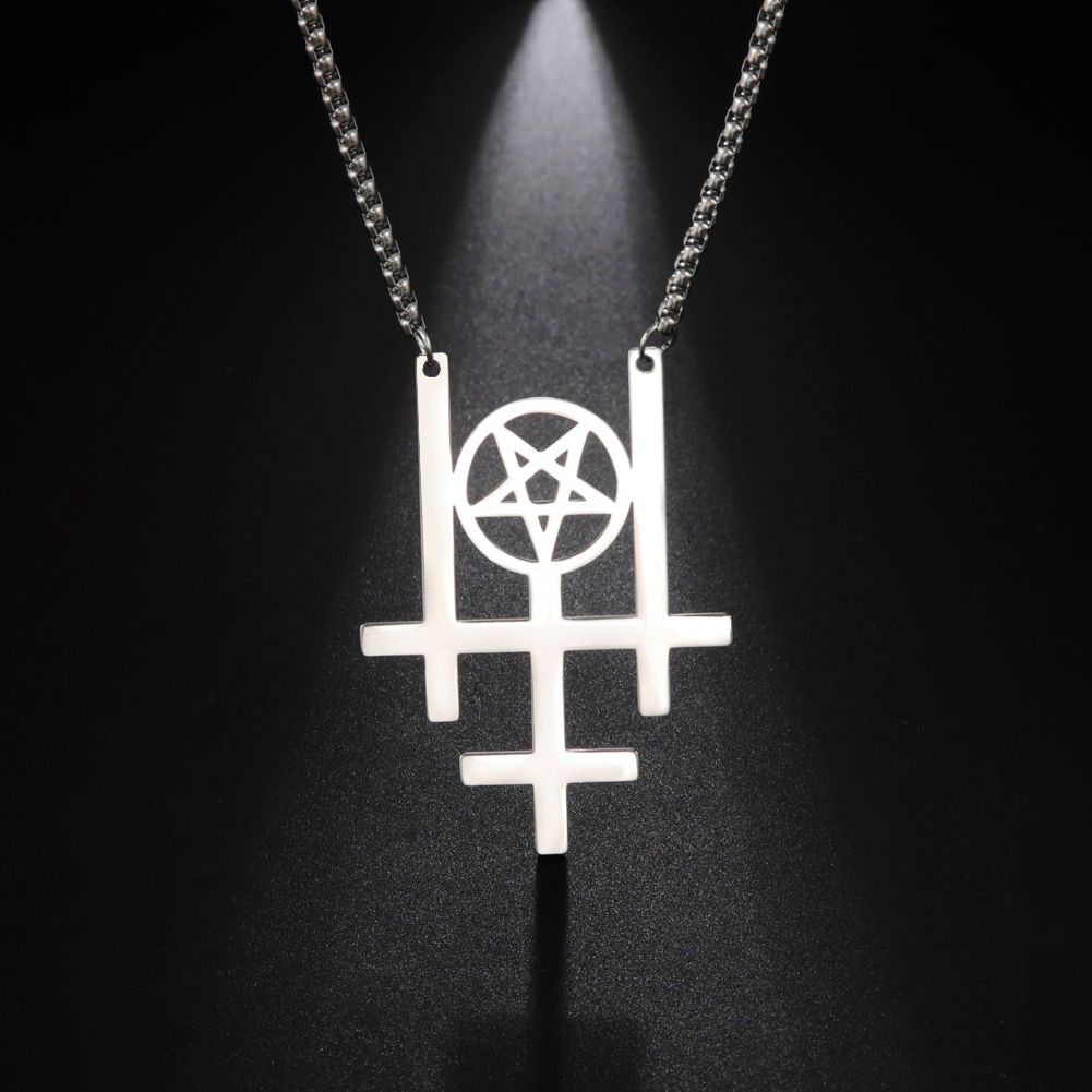 Triple ​Inverted Cross Pendant Necklace