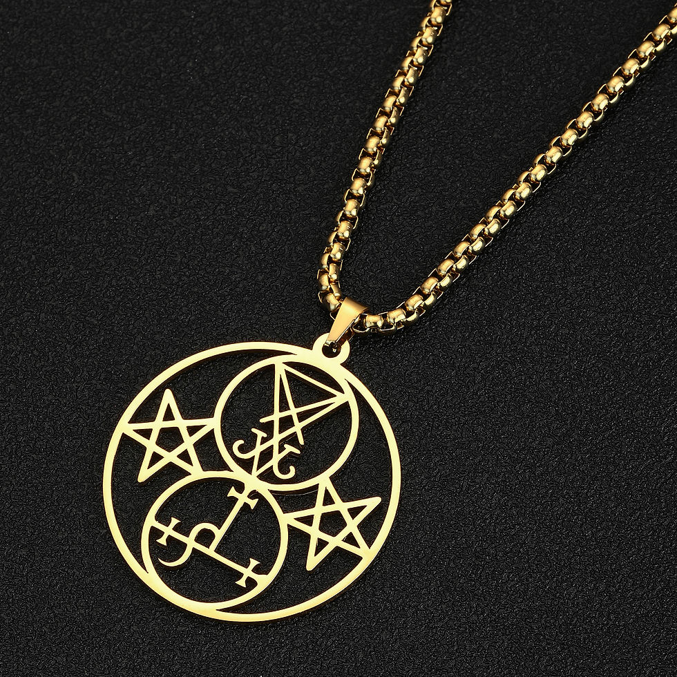 Thumbnail: Lucifer & Lilith Satanic Necklace Seal