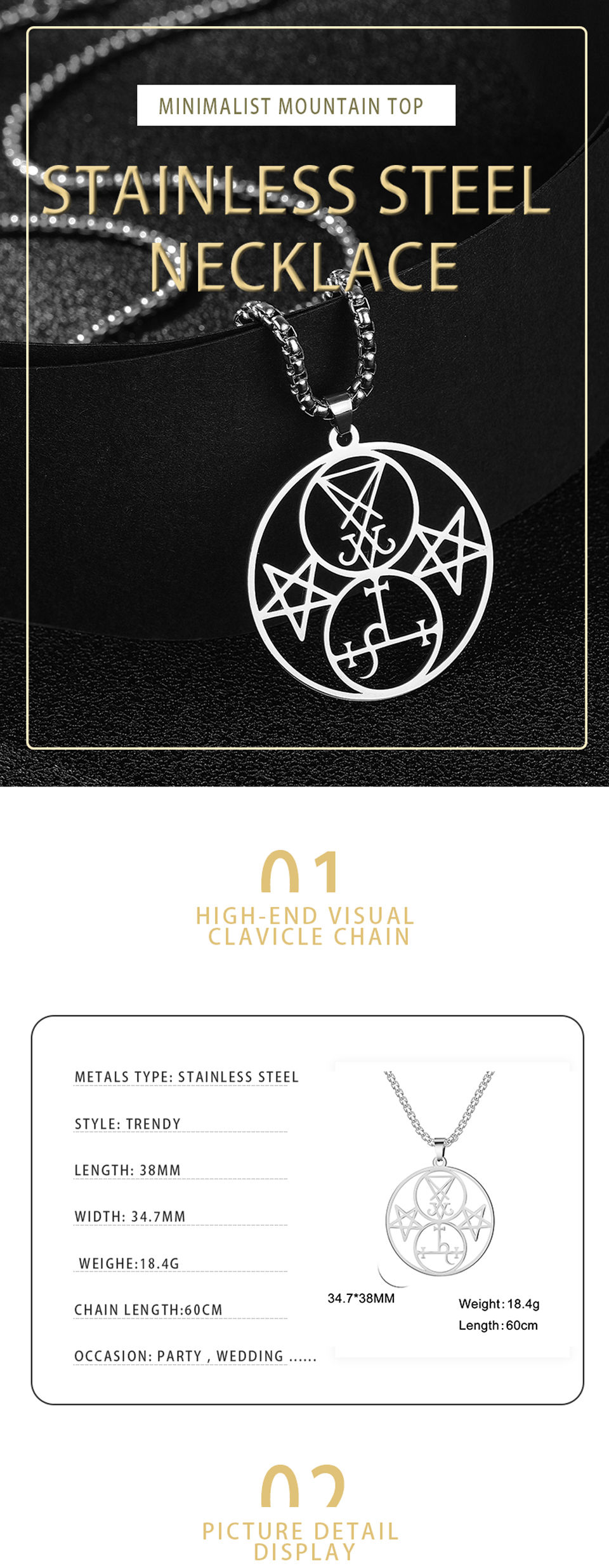 Thumbnail: Lucifer & Lilith Satanic Necklace Seal