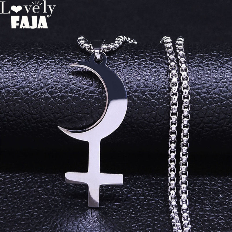 Thumbnail: Lilith Goddess Crescent Necklace