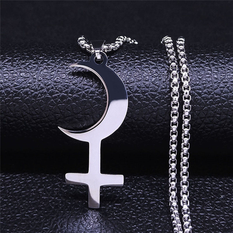 Thumbnail: Lilith Goddess Crescent Necklace