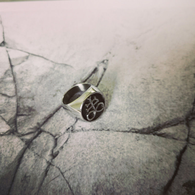 Thumbnail: Satanic Cross | Brimstone | Leviathan Ring (Stainless Steel)