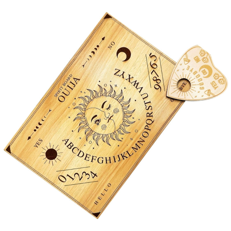 Thumbnail: Wooden Divination Talking Board with Planchette