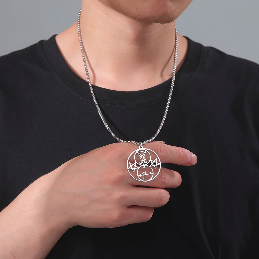Thumbnail: Lucifer & Lilith Satanic Necklace Seal