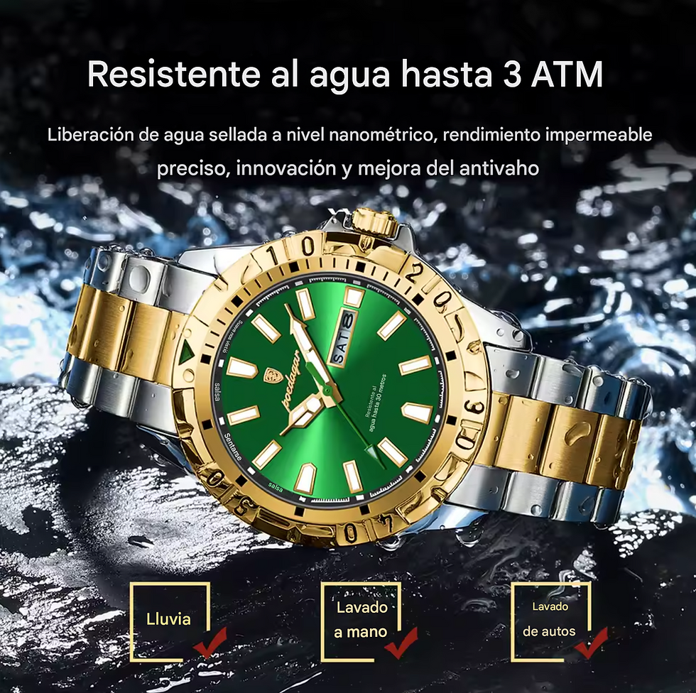 Miniatura: Reloj Poedagar para caballero soble fechador M-. 10322