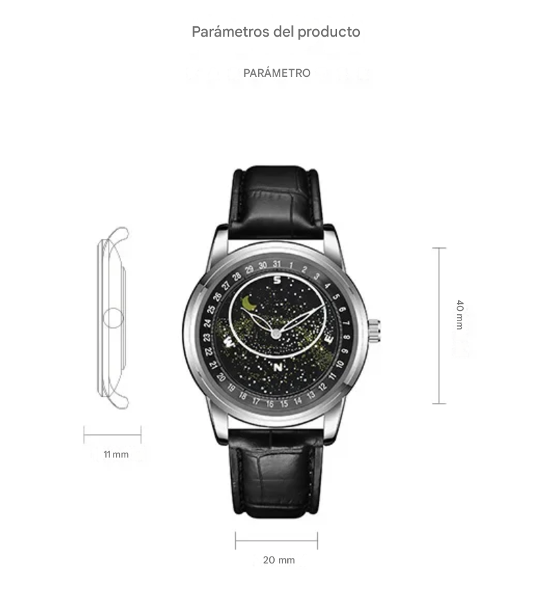 Miniatura: Reloj luna estrellada fosforecente M-.10009