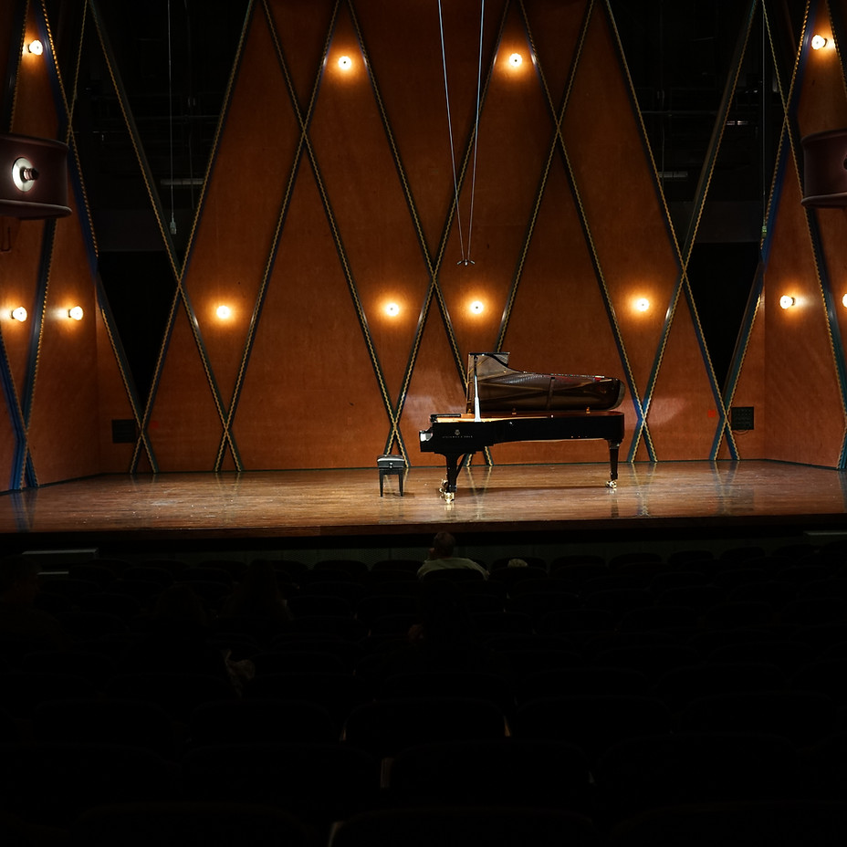 PepsiCo recital hall with 7 feet steinway piano in the middle