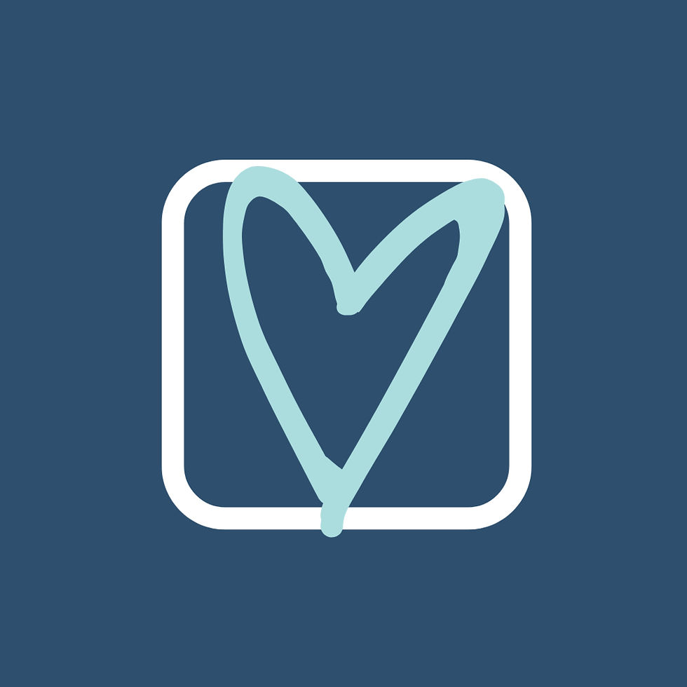Hand-drawn heart in a square (representing a ballot box)