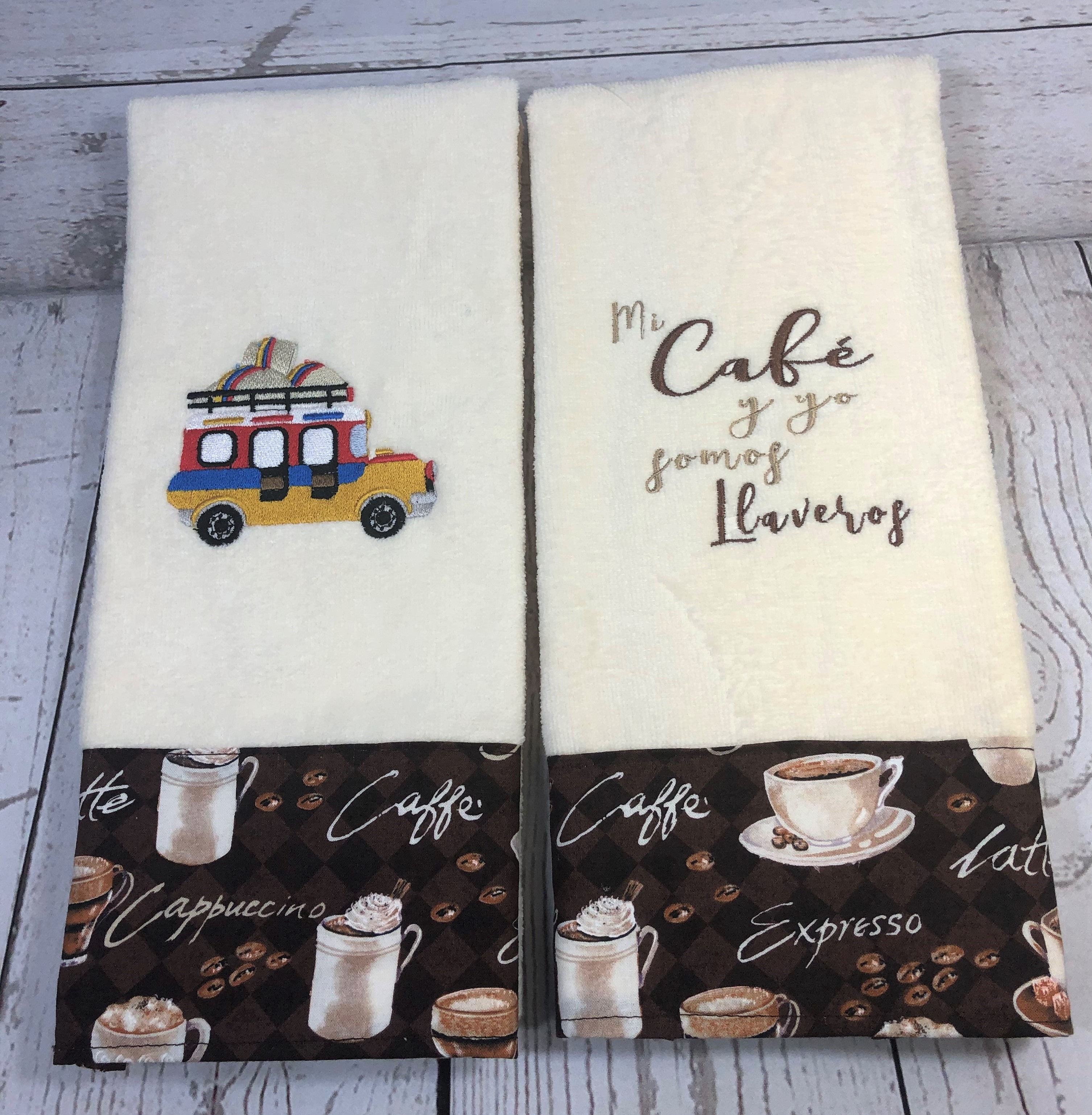 Mi Café y yo somos Llaveros Decorative Kitchen Towels