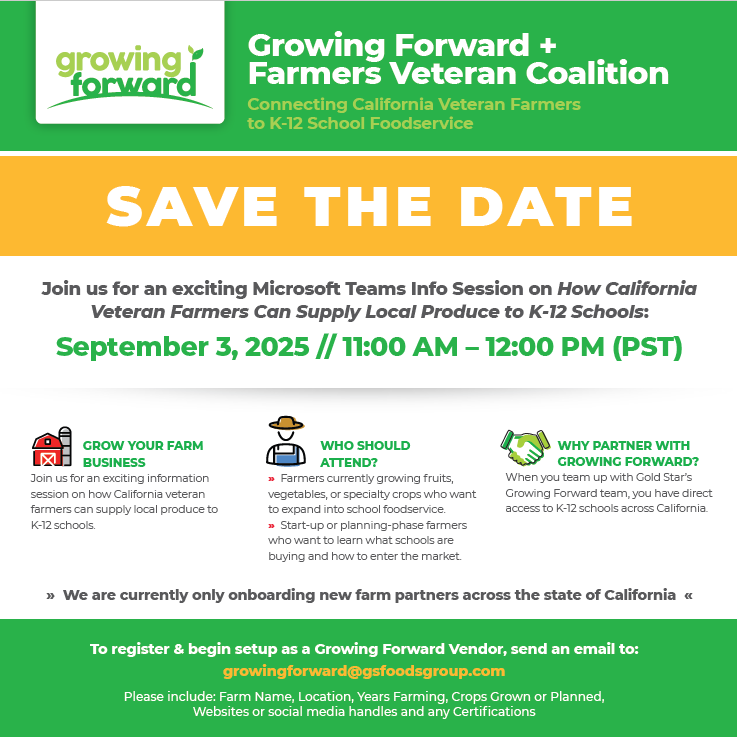 Growing Forward + FVCCA Info Session: Supplying K-12 Schools as a Veteran Farmer