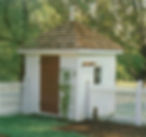 A shed with Pyramid roof.