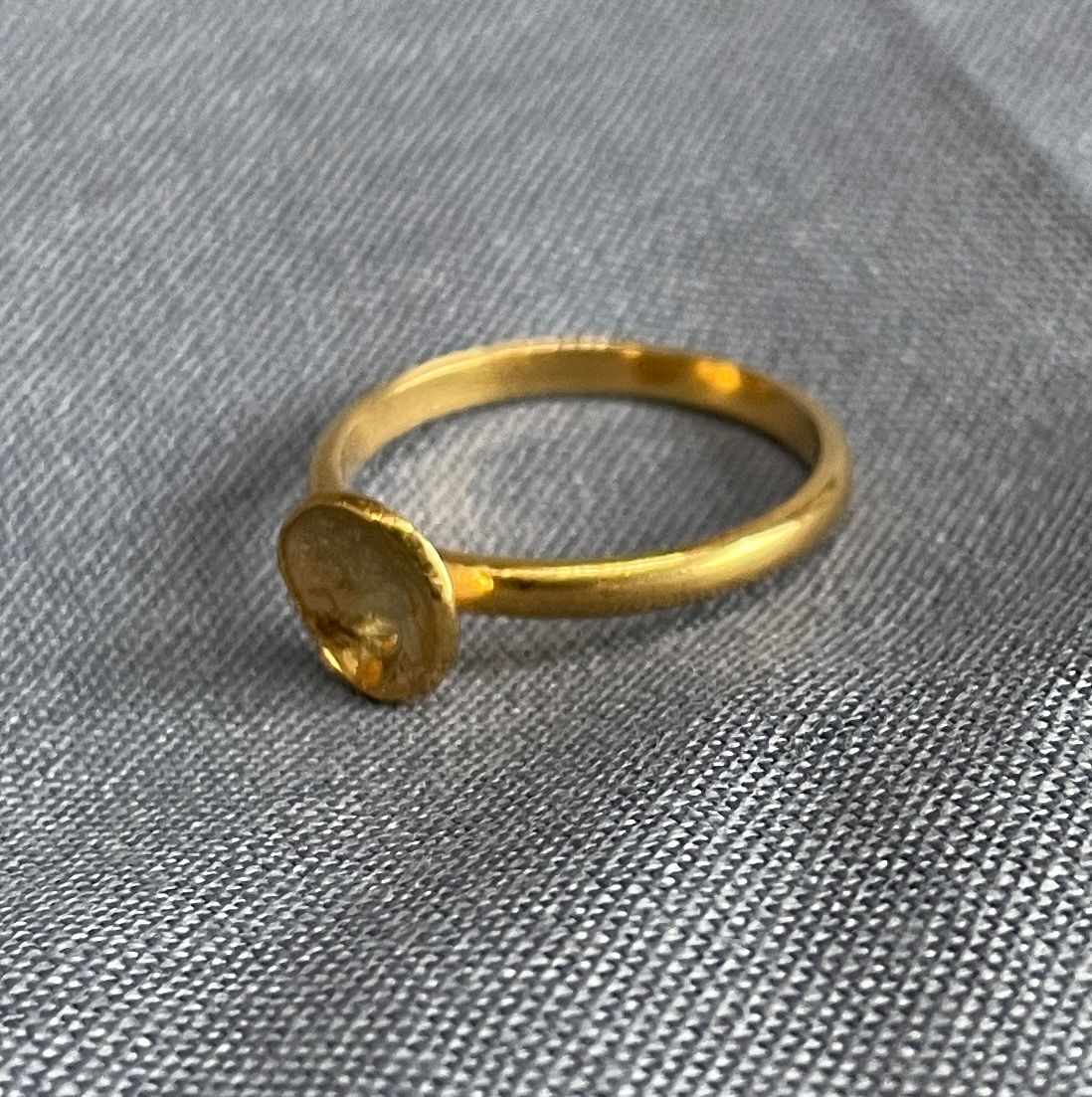 Gold-plated 'dish' ring