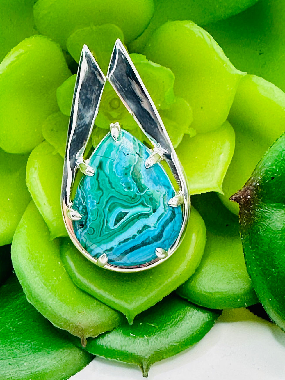 Thumbnail: Malachite & Chrysocolla  Pendant