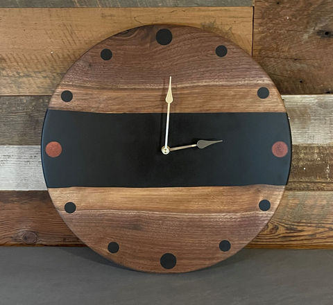 Walnut and Black Clock.jpg