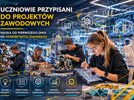 Uczniowie przypisani do konkretnego projektu zawodowego