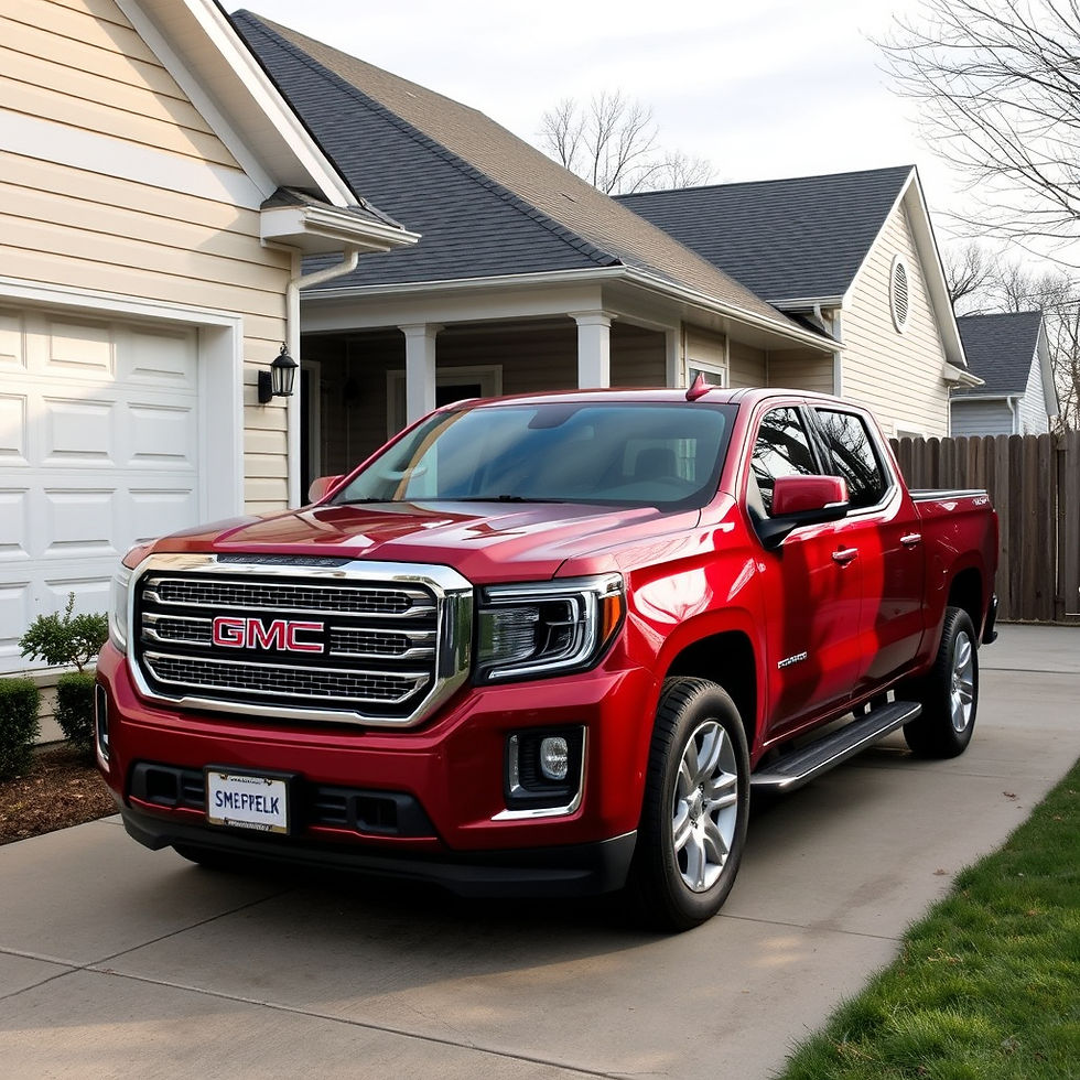gm vehicle in driveway
