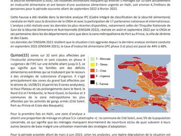 Communiqué de presse de la CNSA sur l’insécurité alimentaire