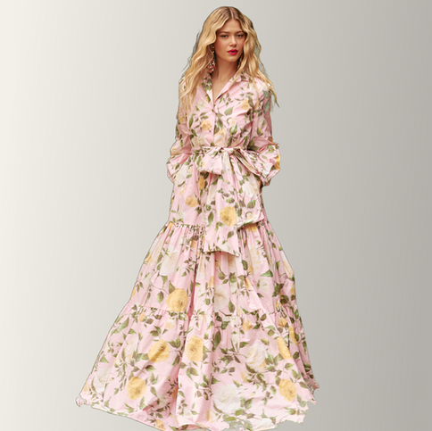 frascara, print full skirt gown, weddings