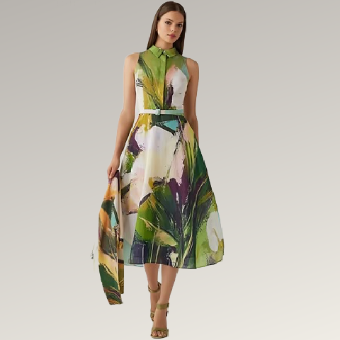 floral print dress, wedding guest