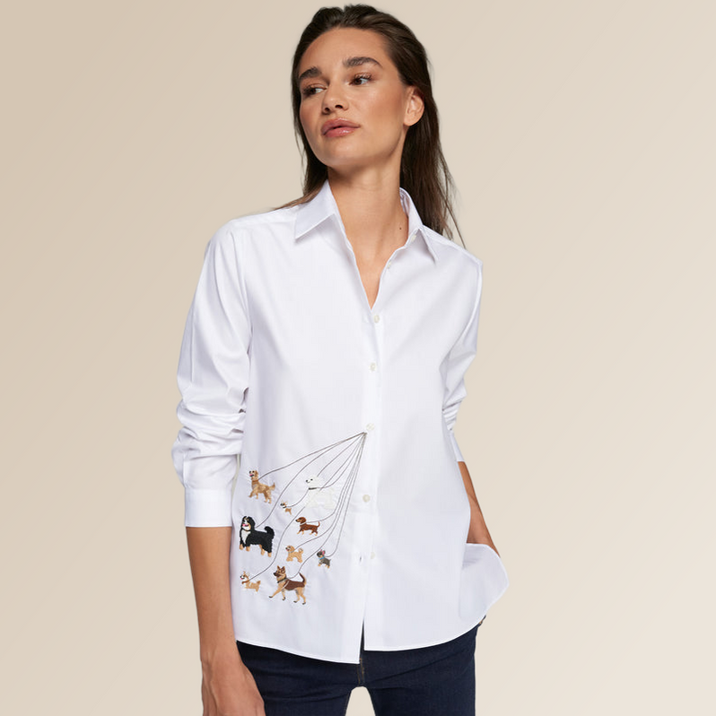 white cotton blouse