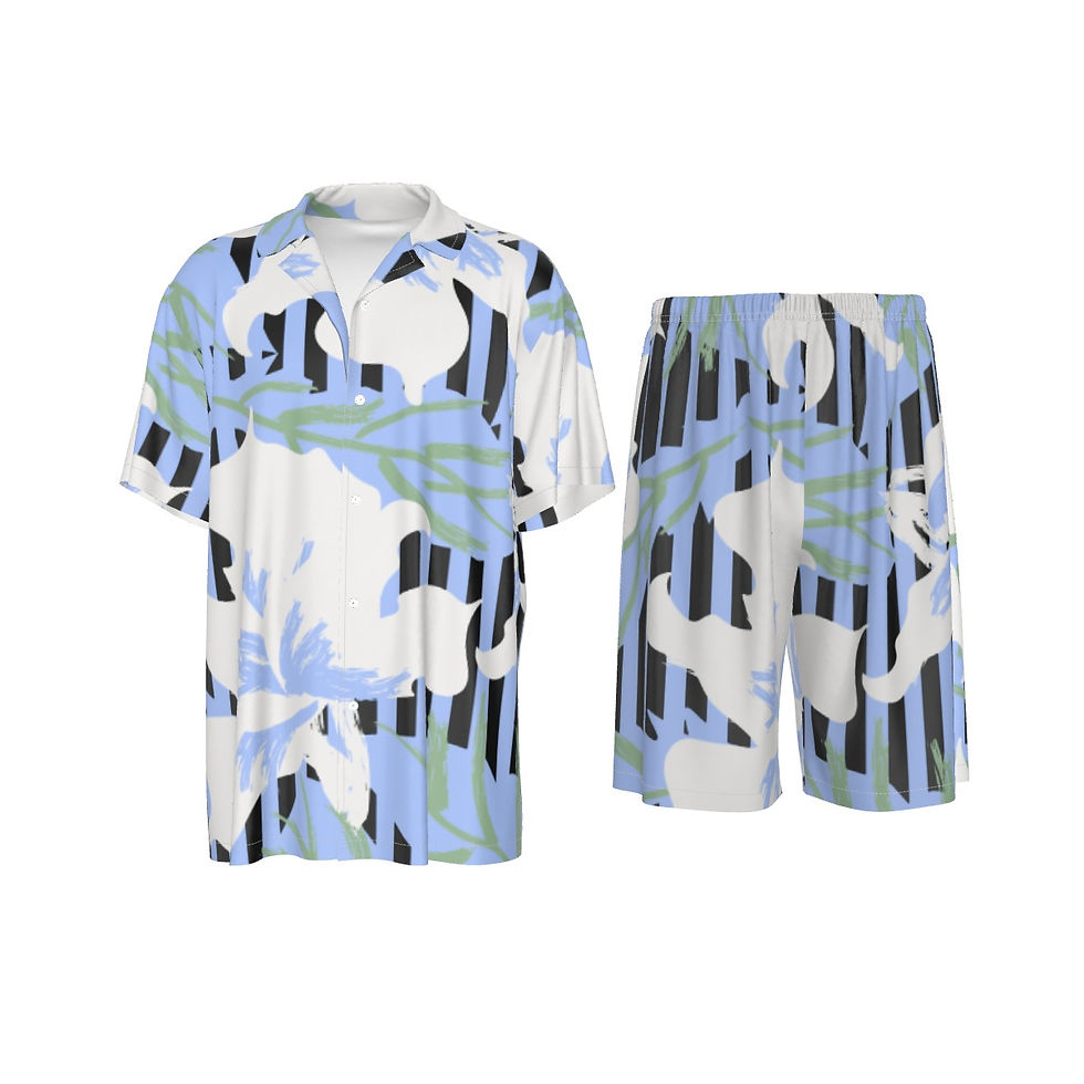 Men's Imitation Silk Shirt Suit