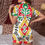 Thumbnail: Women's Silk Pajama Set With Short Sleeve