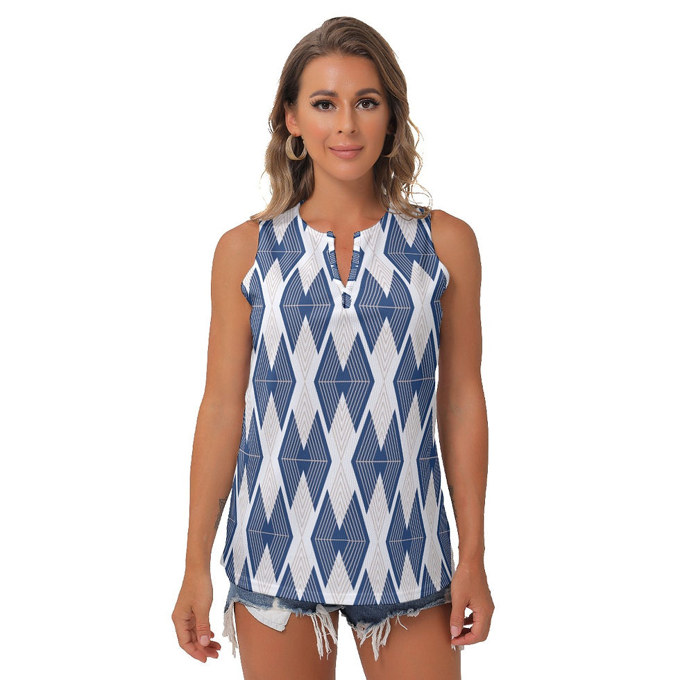 Women's Sleeveless V-Neck Top