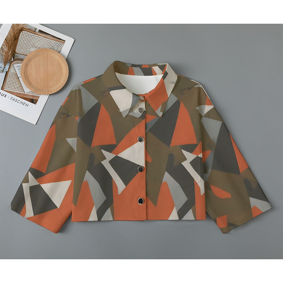 Women's Cropped Jacket | 245GSM Cotton