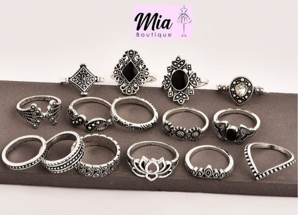 Miniatura: Anillos baño en plata