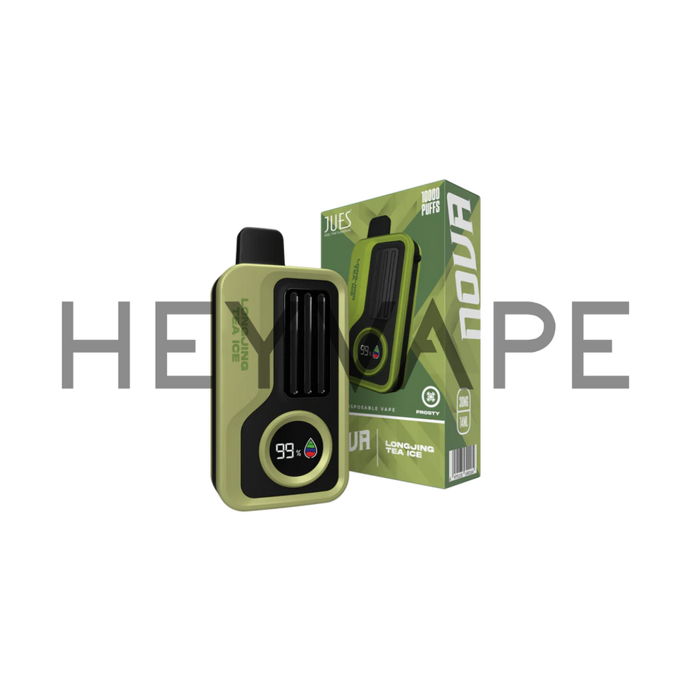 DISPOSABLE VAPE JUES NOVA 10K PUFFS LONG JING TEA ICE โ #1 ONLINE VAPE SHOP