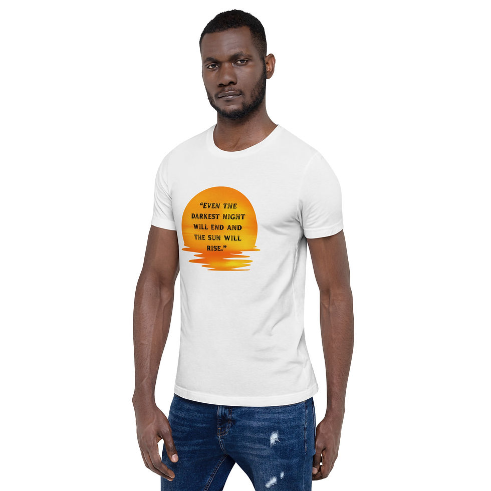 Thumbnail: Even the Darkest Night Will End" Inspirational T-Shirt Unisex 