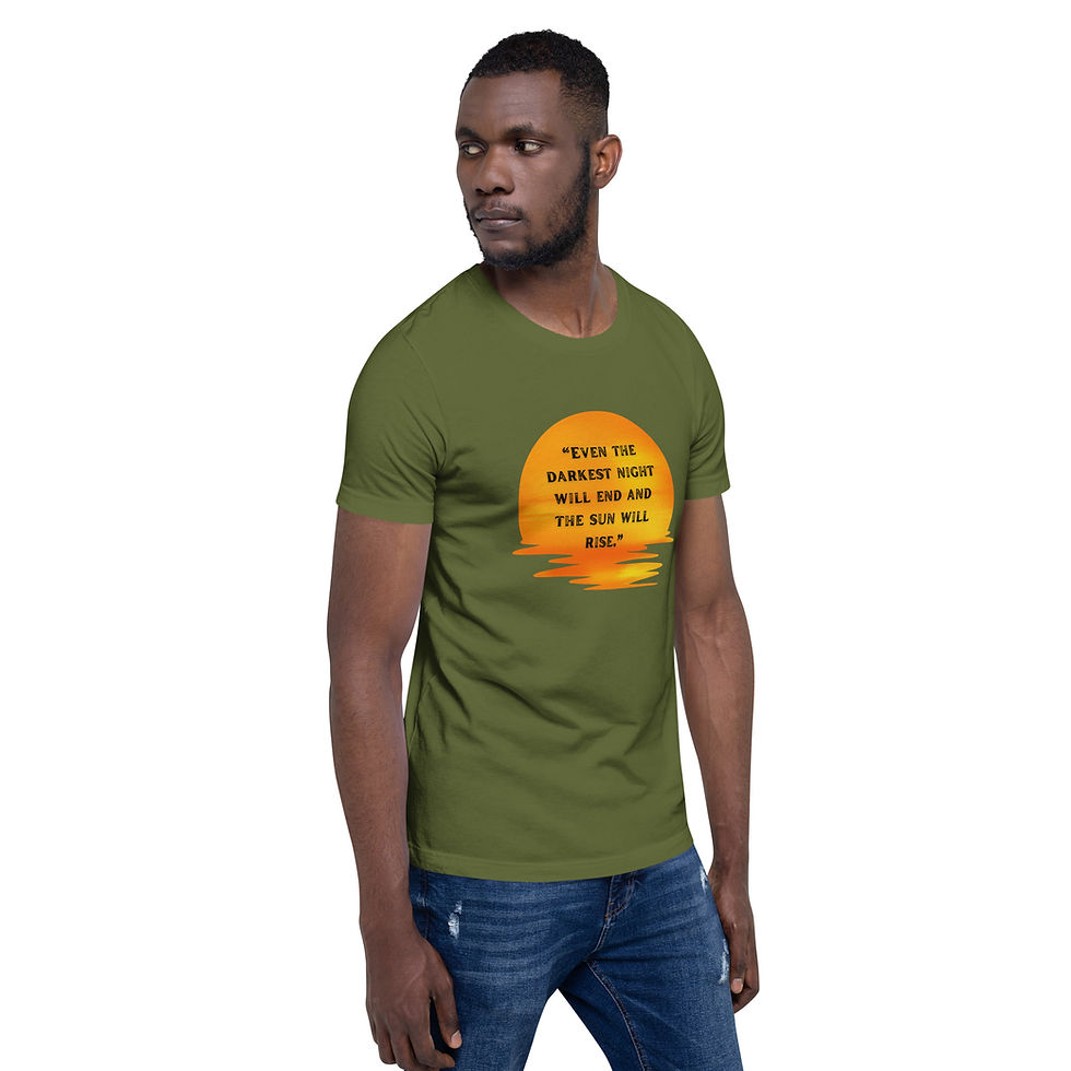 Thumbnail: Even the Darkest Night Will End" Inspirational T-Shirt Unisex 