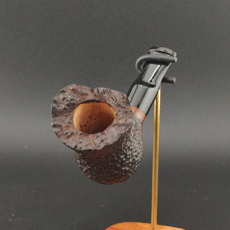Rusticated Freehand Plateau Nose Warmer Tobacco pipe