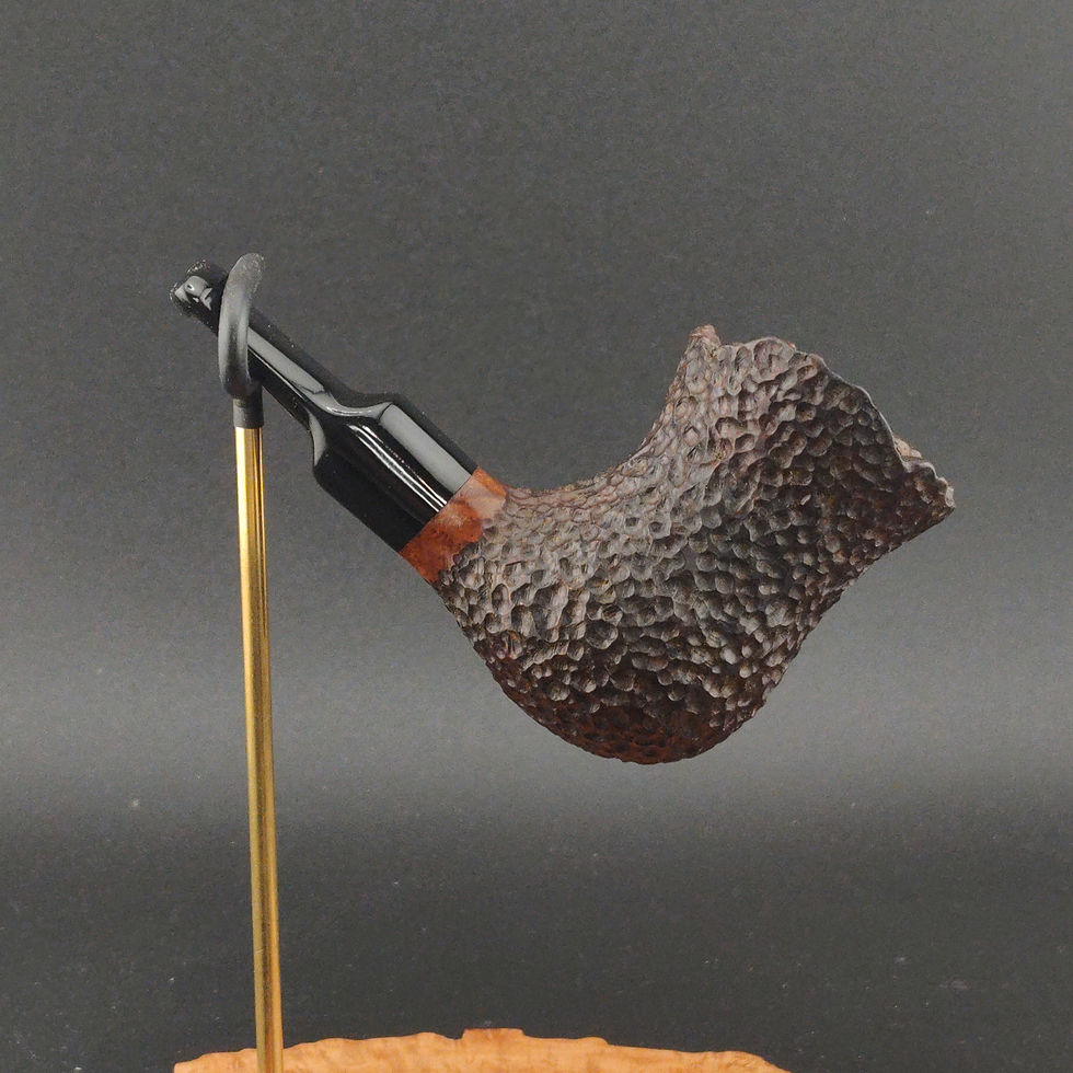 Thumbnail: Rusticated Freehand Plateau Nose Warmer Tobacco pipe