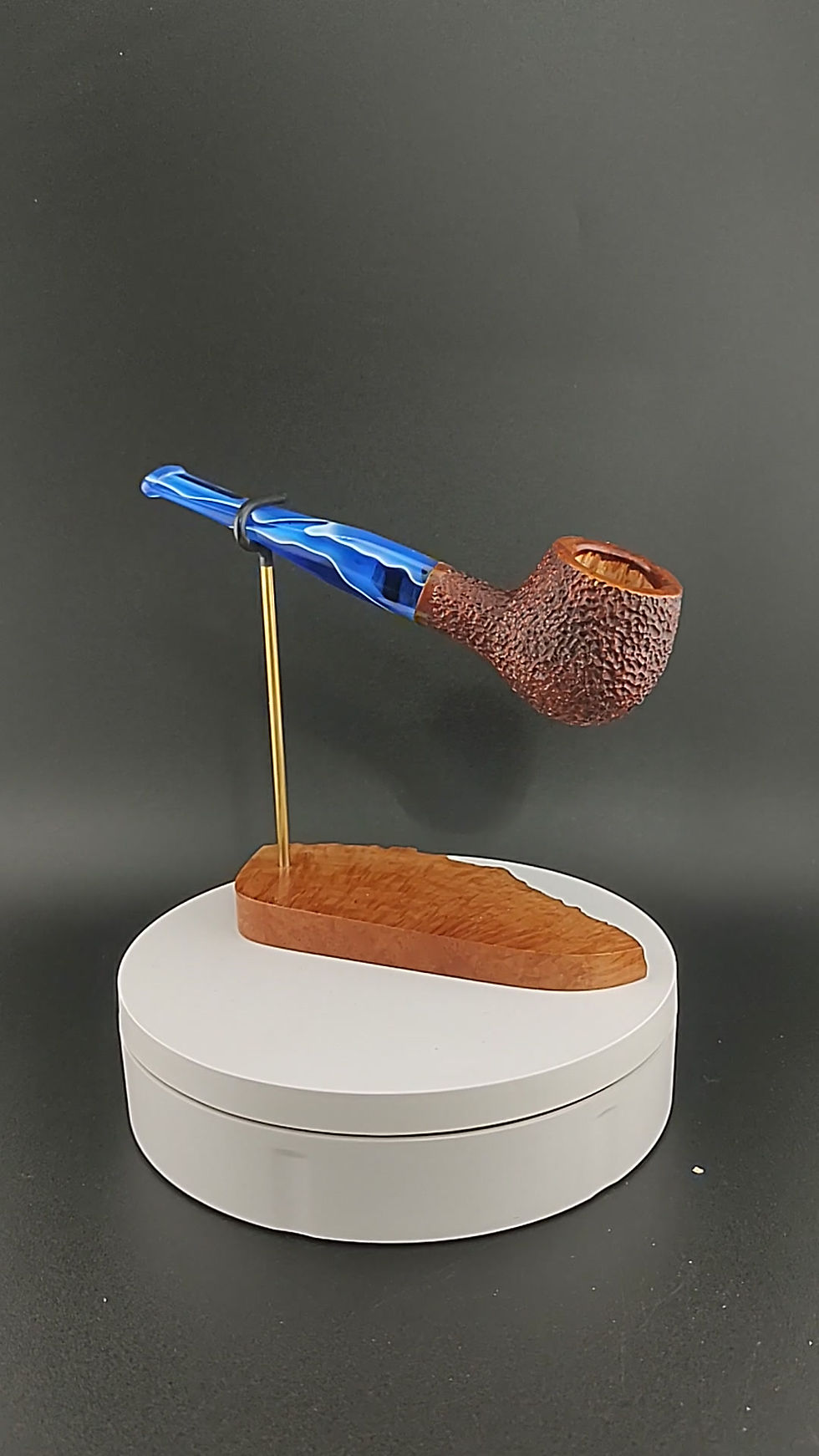 Thumbnail: rusticated wide chamber briar tobacco pipe