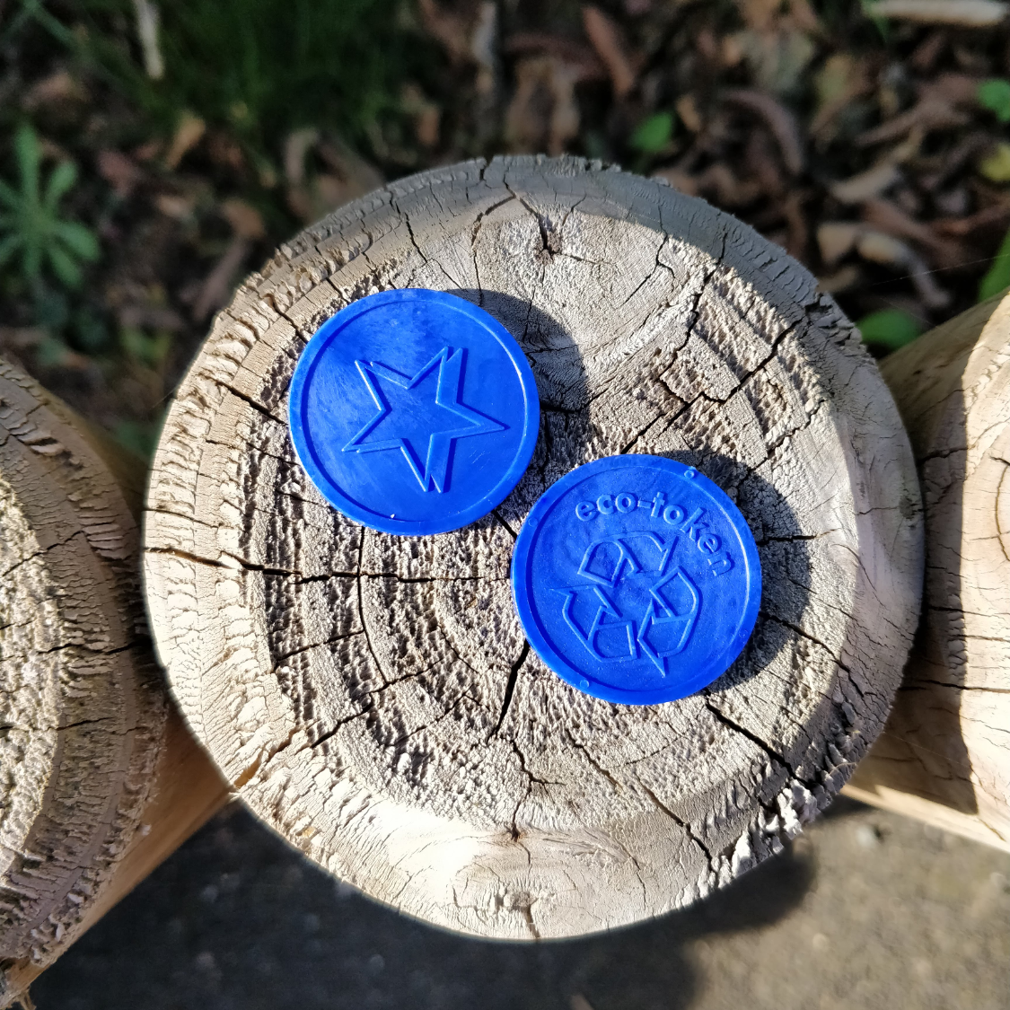 Small Blue Eco Star Tokens 29mm - Pack of 500