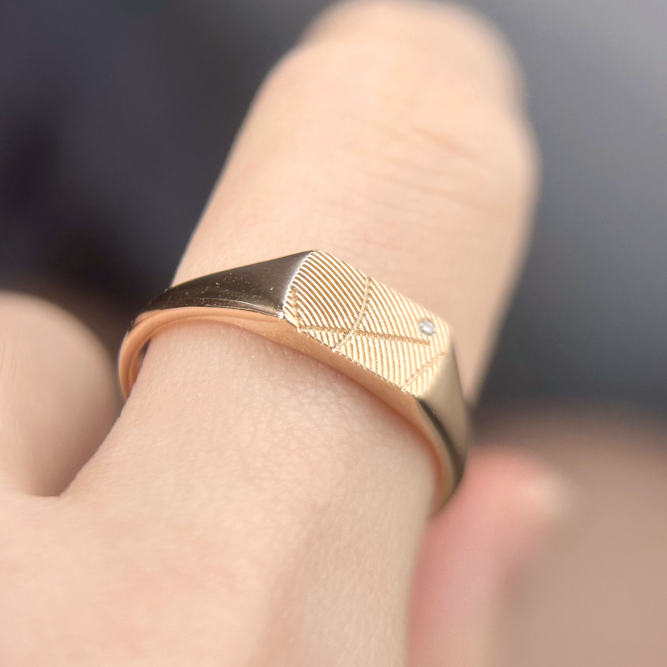 Bespoke actual fingerprint ring