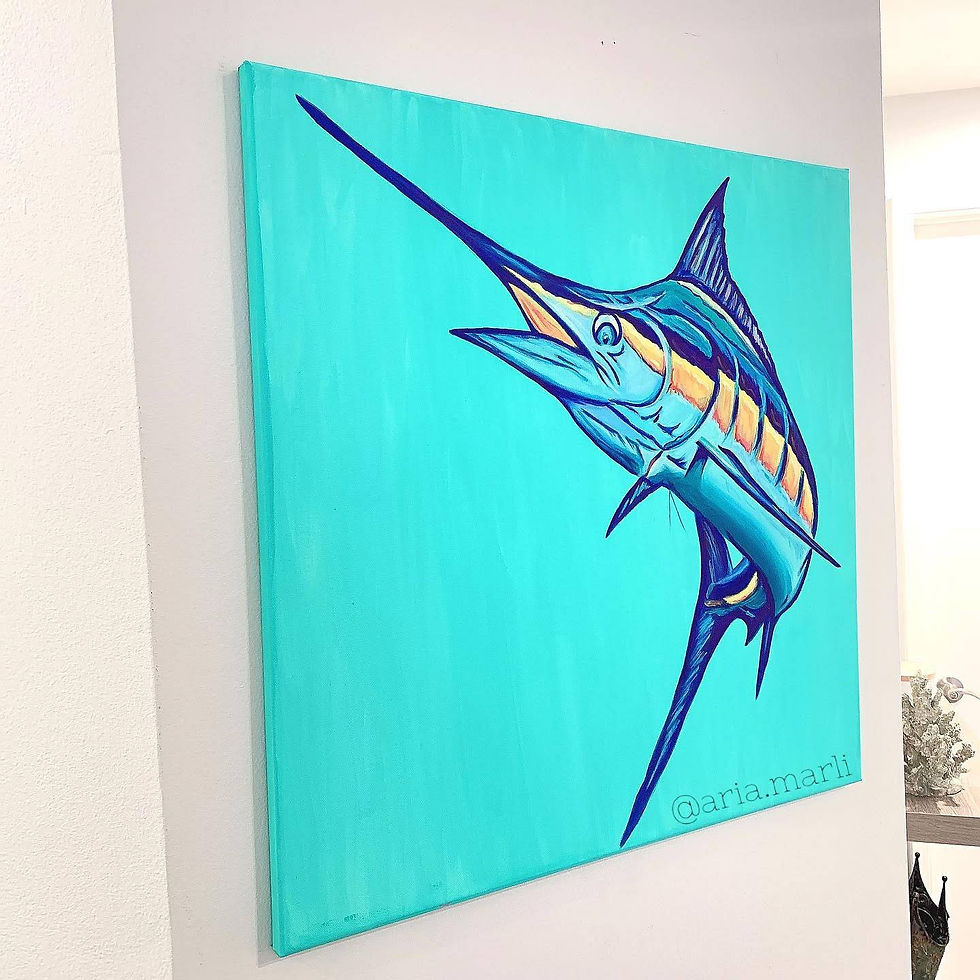 Thumbnail: Sail Fish Dream - 24x24 - Original Painting
