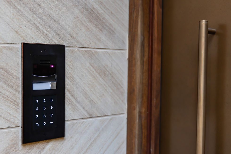 Keypad for smart home security systems by a front door