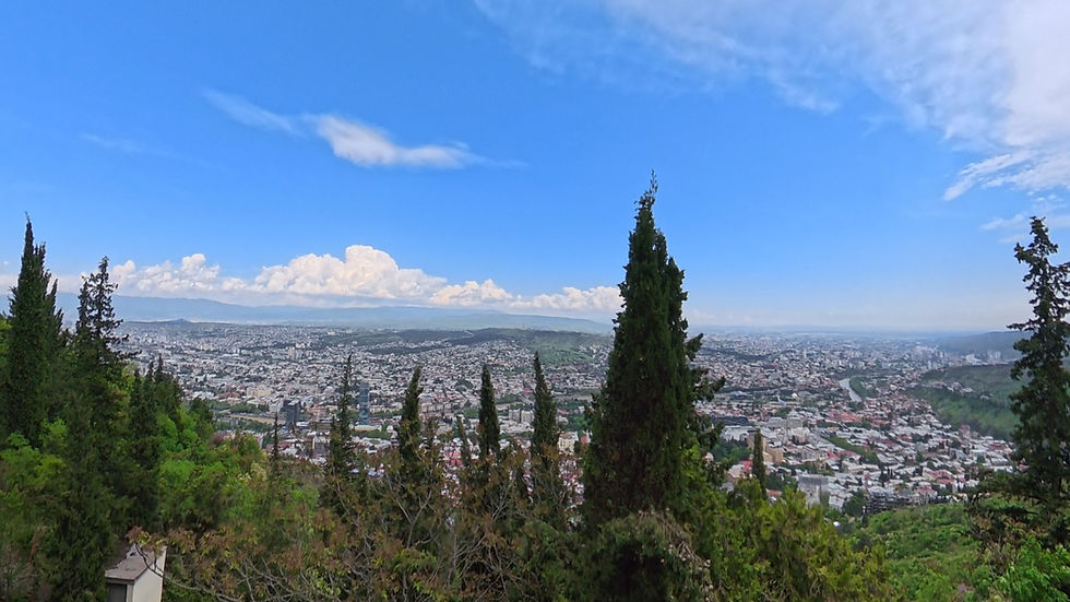 The view from the Tbilisi Mtatsminda Parthenon