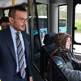 Tokat'ta ilk kadın halk otobüsü şoförü göreve başladı