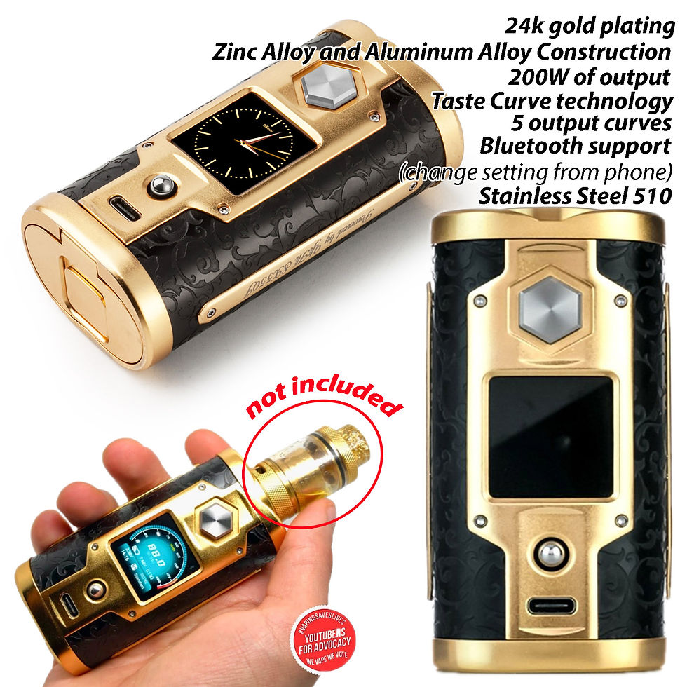 Thumbnail: SX Mini G Class SX550J-L Luxury Golden 200W Vape MOD