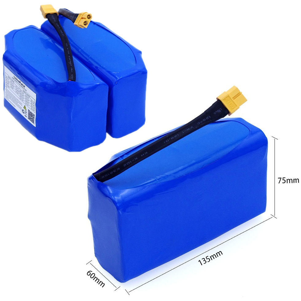 Thumbnail: 36V 6Ah Li Ion 18650 Battery Pack