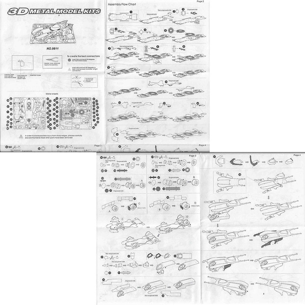 Thumbnail: Batmobile 3D stainless steel model