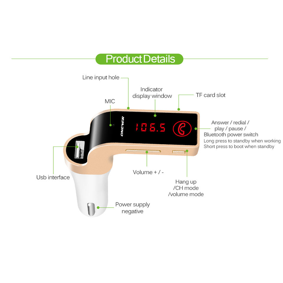 Thumbnail: Car Bluetooth to FM Transmitter