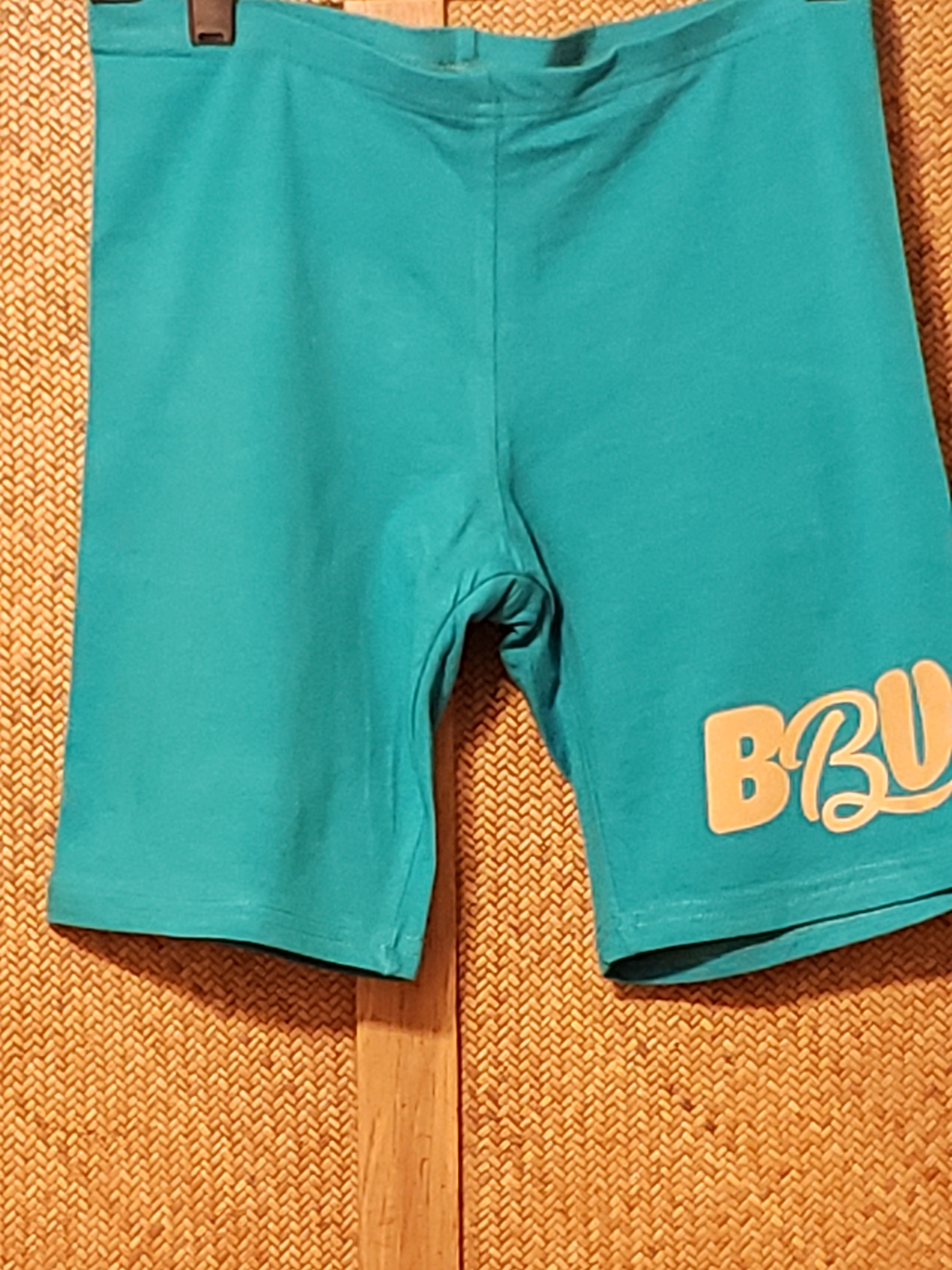 Teal BBV Biker Shorts