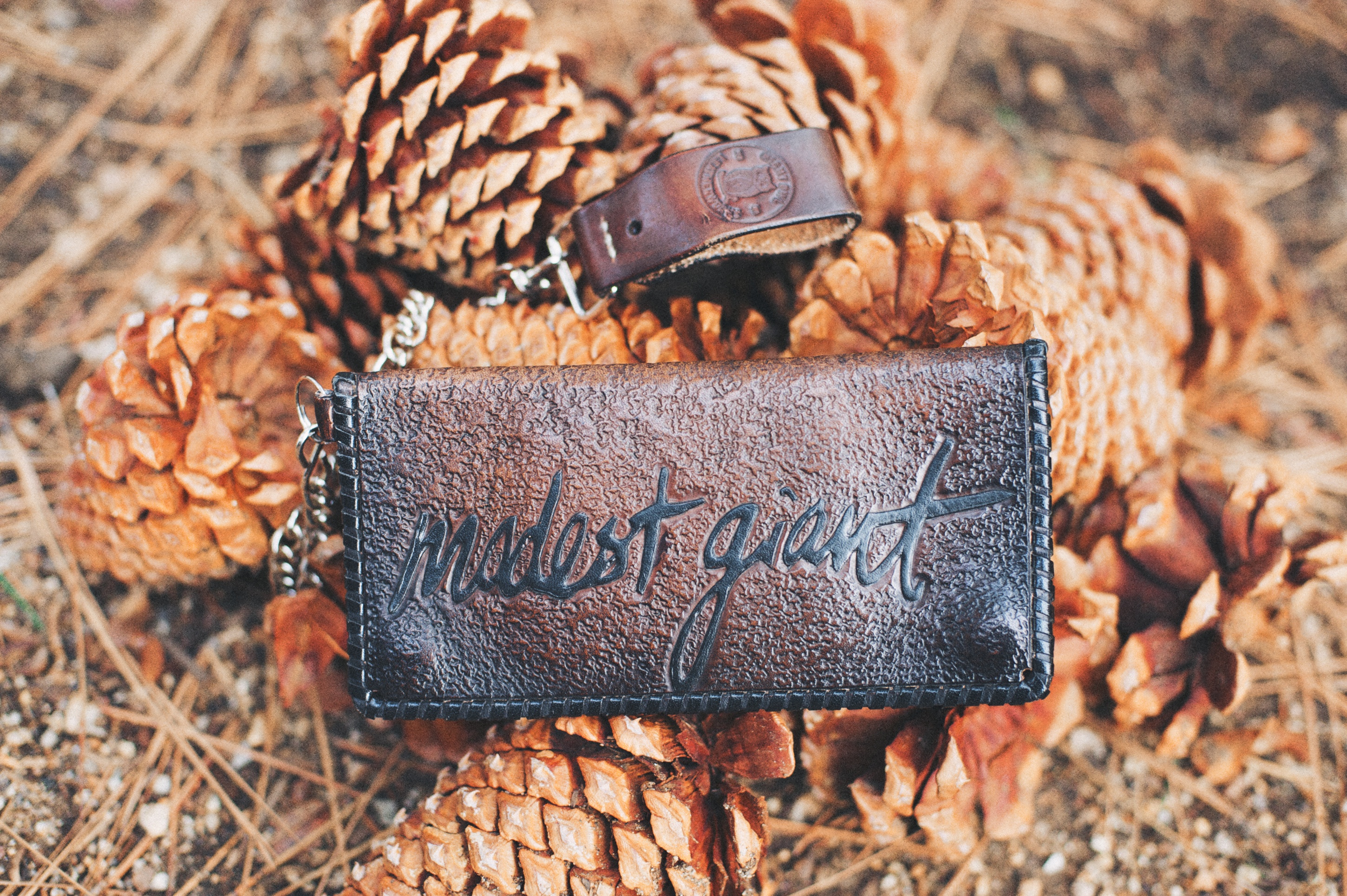 Dons Biker Wallet Pine Cones