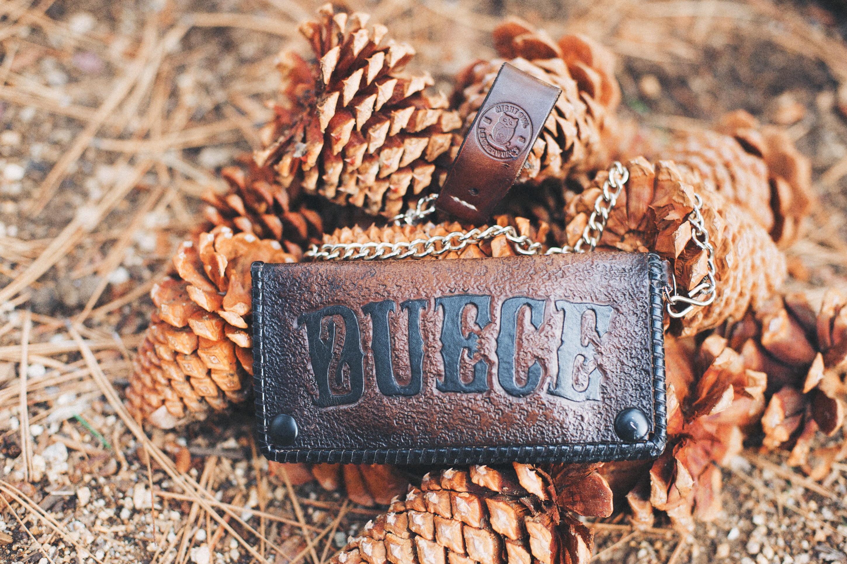 Dons Biker Wallet Pine Cones