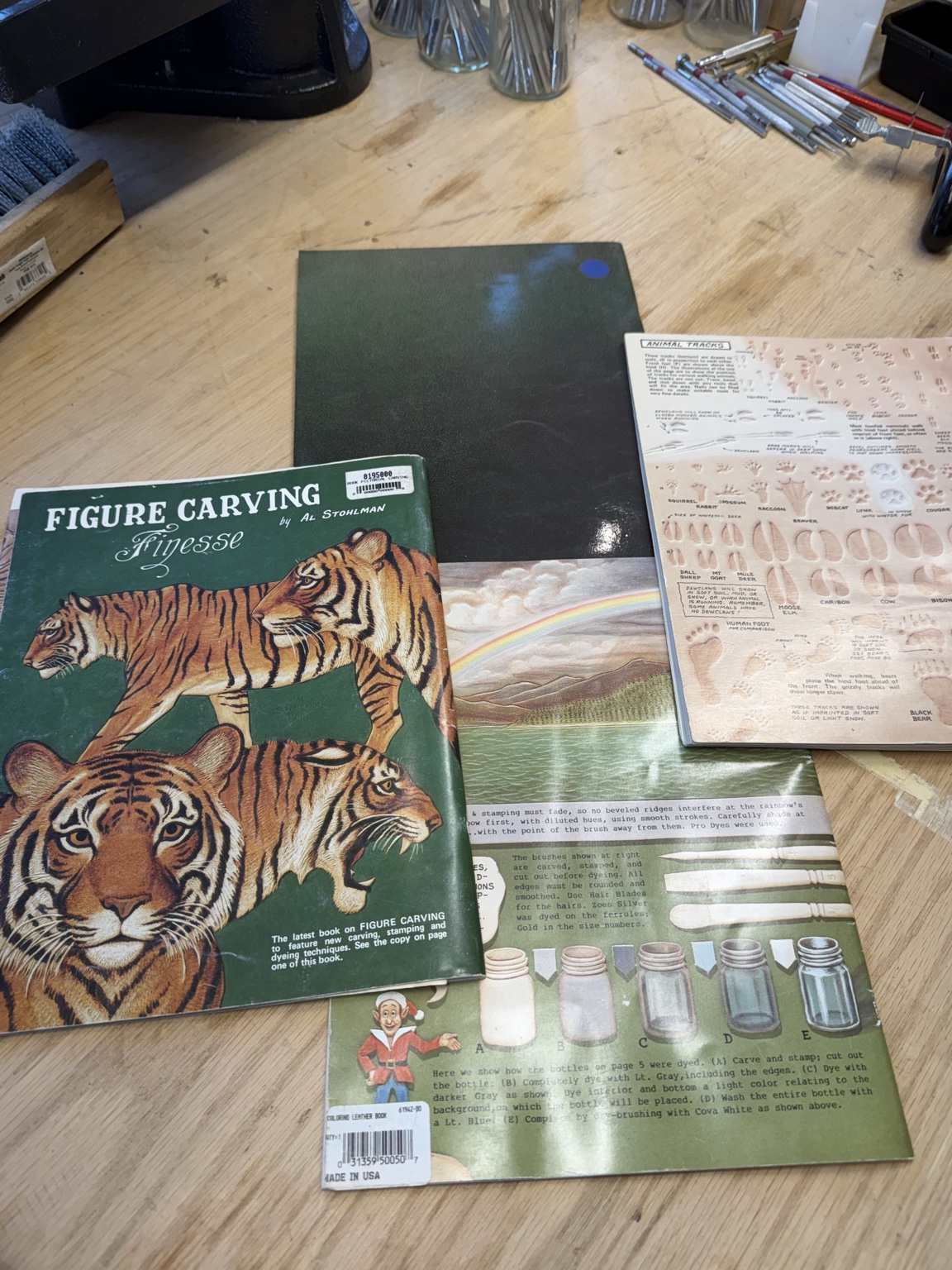 Leather Carving & Coloring Book Lot — detail 1